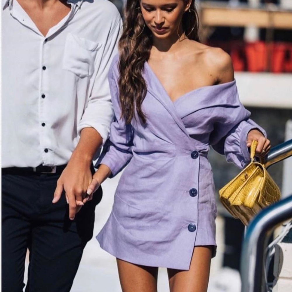 Pfeiffer the Label Seeka Linen Twist Dress Lilac